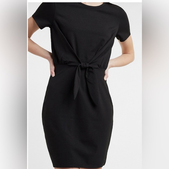 Express Tie Front T-Shirt Dress - Picture 3 of 7